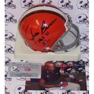 Jim Brown Autographed/Hand Signed Cleveland Browns Mini Helmet with 