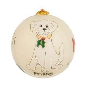  Personalized I Love My Dog   White Dog Christmas Ornament 