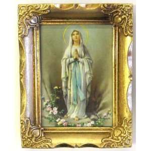  Our Lady of Lourdes (128 274 WJH) 4 1/2 x 3 1/2 Framed 