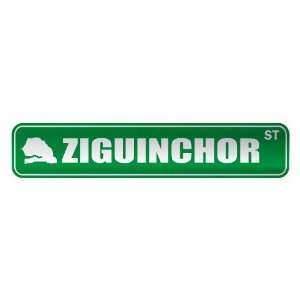   ZIGUINCHOR ST  STREET SIGN CITY SENEGAL