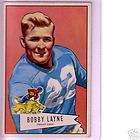 1951 BOWMAN FB BOBBY LAYNE DETROIT LIONS CARD 102 NICE VG EX CONDITION 