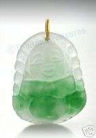 IMPERIAL JADE Laughing BUDDHA Good Luck PENDANT Asian  