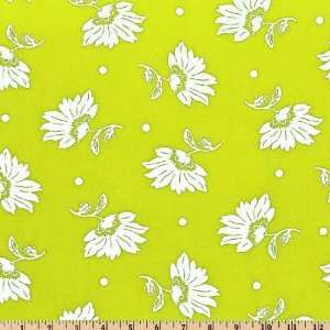  45 Wide Luna Flower Lime Fabric By The Yard Arts 
