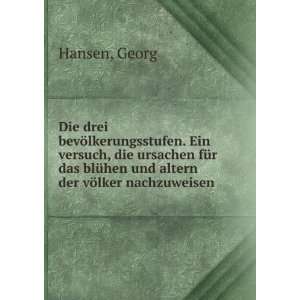   blÃ¼hen und altern der vÃ¶lker nachzuweisen Georg Hansen Books