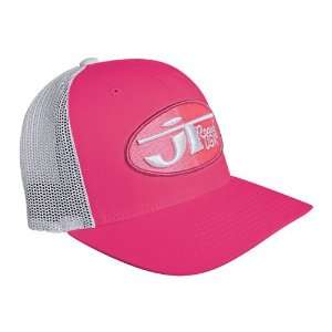  JT Racing USA Oval Logo Trucker Casual Hat   Pink/Pink 