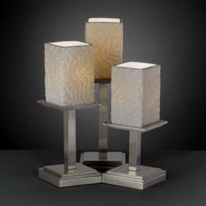   NCKL Brushed Nickel Limoges Montana 3 Light Table Lamp from the Limoge