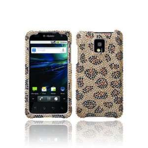 LG P999 T Mobile G2x Full Diamond Graphic Case   Gold/Black Leopard 