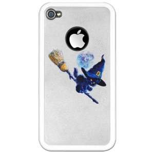  iPhone 4 or 4S Clear Case White Halloween Holiday Kitten 