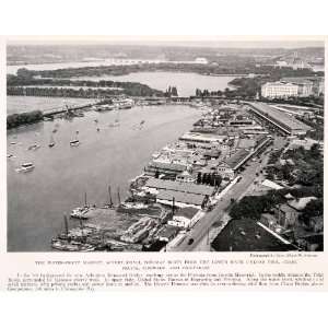  1931 Halftone Print Washington DC Cityscape Potomac River 