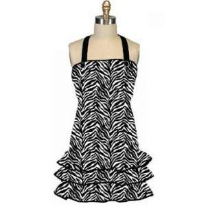  Kaydee designs zebra black and white frill girlie apron 