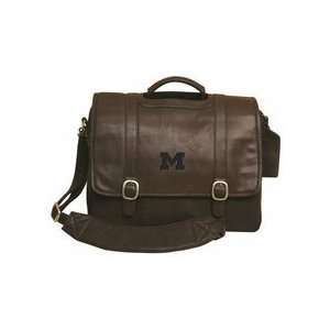   Wolverines Willow Rock Computer Leather Briefcase