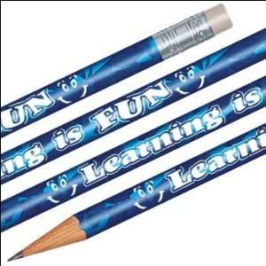  Foil Learning is Fun Pencils   144 per set Office 
