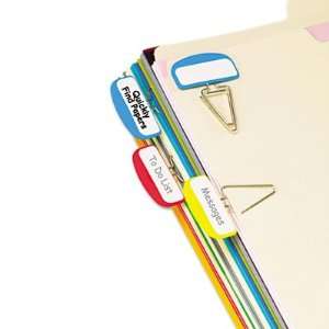  PileSmart Label Clip File Organizers Blue/Red/Yellow 12 