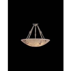   N3905 PW Alabaster Stone / Glass Bronze Close to Ceiling Light