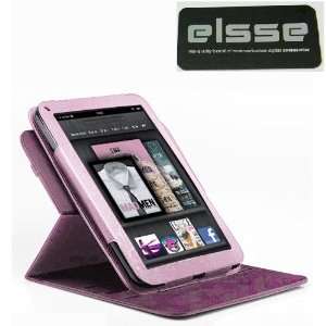   Premium Rotational Folio Case for Kindle Fire Cover   Pink Rotational