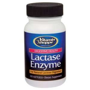  Vitamin Shoppe   Lactase Enzyme, 125 mg, 100 softgels 