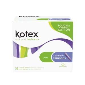  Kotex Security Tampons, Plastic, Super, Unscented, 36 ct 