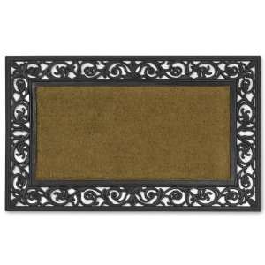  Sultans Linens Coir and Rubber Doormat Scroll Design 