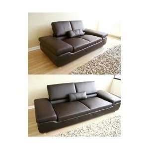  Sofa Set   2 Piece in Dark Brown   LUXURY 2PC BRN