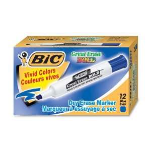   BIC Great Erase Dry Erase Marker   Blue   BICDEC11BE