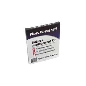  Battery Replacement Kit for Apple iPhone 4G Verizon Electronics