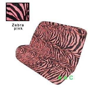   Universal fit Animal Print Bench Seat Cover   Zebra Pink Automotive