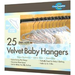 Closet Complete Baby Size Ultra Thin No Slip Velvet Hangers, Baby 