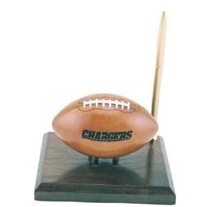  San Diego Chargers Leatherette Laces Wood Football Desk 