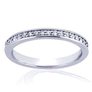   20 Ct Round Cut Petite Diamond Anniversary Band In Pave Setting SI2 H