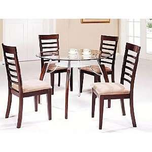  Acme Furniture Glass Top Dining Table 5 piece 08185 set 