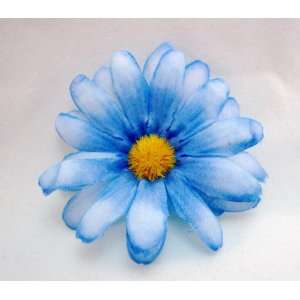  NEW Small Blue Daisy Hair Flower Clip, Limited. Beauty