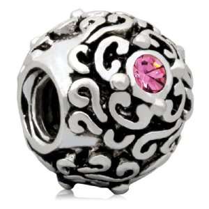 Soufeel Flower Knot with Rose October Birthstone Silver Plated Style 