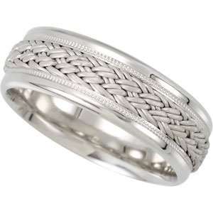   SIZE 08.50 Bridal Duo 07.50 Mm Hand Woven Comfort Fit Band Jewelry