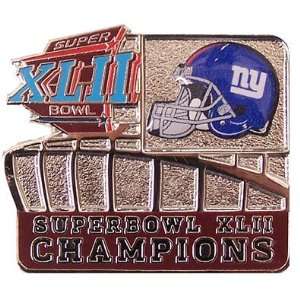   York Giants Super Bowl XLII Champs Pin   Design 2