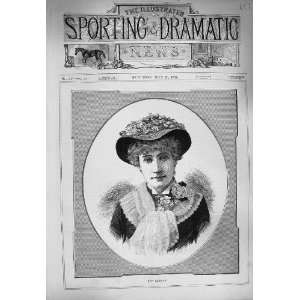    1884 Antique Portrait Miss Laidlaw Beautiful Woman