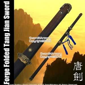  Chris Zhou Forge Folded Chinese Tang Jian Sword W Ornate 