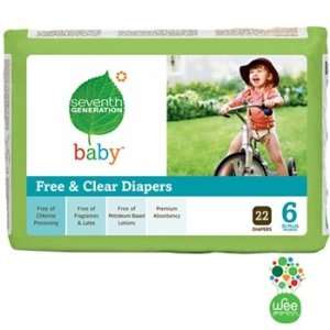    Seventh Generation Baby Diapers Stage 6 35+lbs 22ct (4 pack) Baby