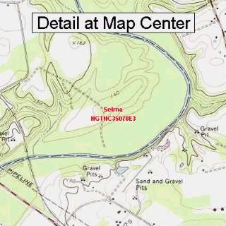   Topographic Quadrangle Map   Selma, North Carolina (Folded/Waterproof