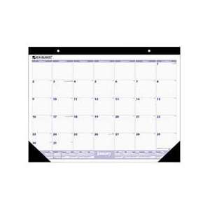  Desk Pad Calendar, Monthly, Jan Dec, 24x19, Black Binding 