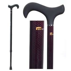  Adjustable Red Triple Wound Carbon Fiber Cane with Soft 