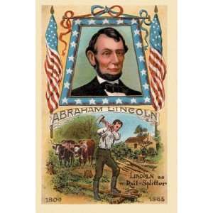  Lincoln as Rail Splitter   Poster (12x18)