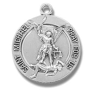  Sterling Silver Patron St Saint Michael Pray For Us Medal 