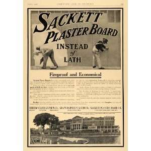   Ad Sackett Plaster Board Hotel Griswold R W Gibson   Original Print Ad