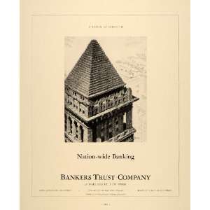 1937 Ad Banking Bankers Trust Company 16 Wall Street   Original Print 
