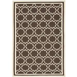 Dhurrie Collection DHU545A Handmade Chocolate and Ivory Wool Area Rug 