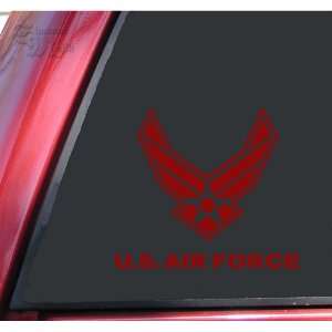  U.S. Air Force Vinyl Decal Sticker   Dark Red Automotive