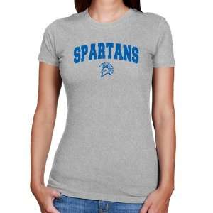  NCAA San Jose State Spartans Ladies Ash Logo Arch Slim Fit 