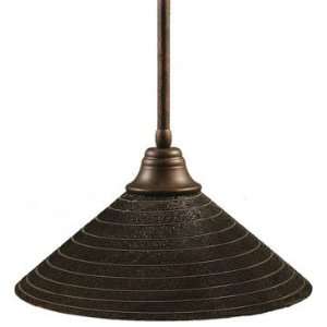   with 16 Charcoal Spiral Glass Shade Finish Bronze