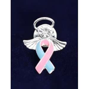    Pink and Blue Ribbon Pin  Angel Tac (Retail) 