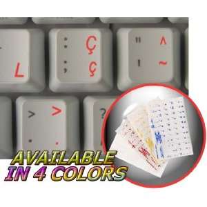  PORTUGUESE BRAZILIAN KEYBOARD STICKERS WITH RED LETTERING 